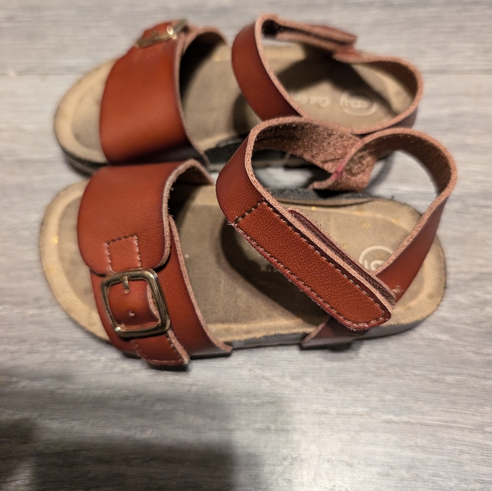 Cat and Jack brown leather sandal toddler 6